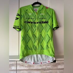🟢 Castelli Cannondale Pro Cycling Team Jersey Green XL Full Zip